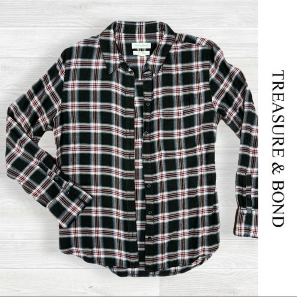 Treasure & Bond | Flannel Boyfriend Fit | Small